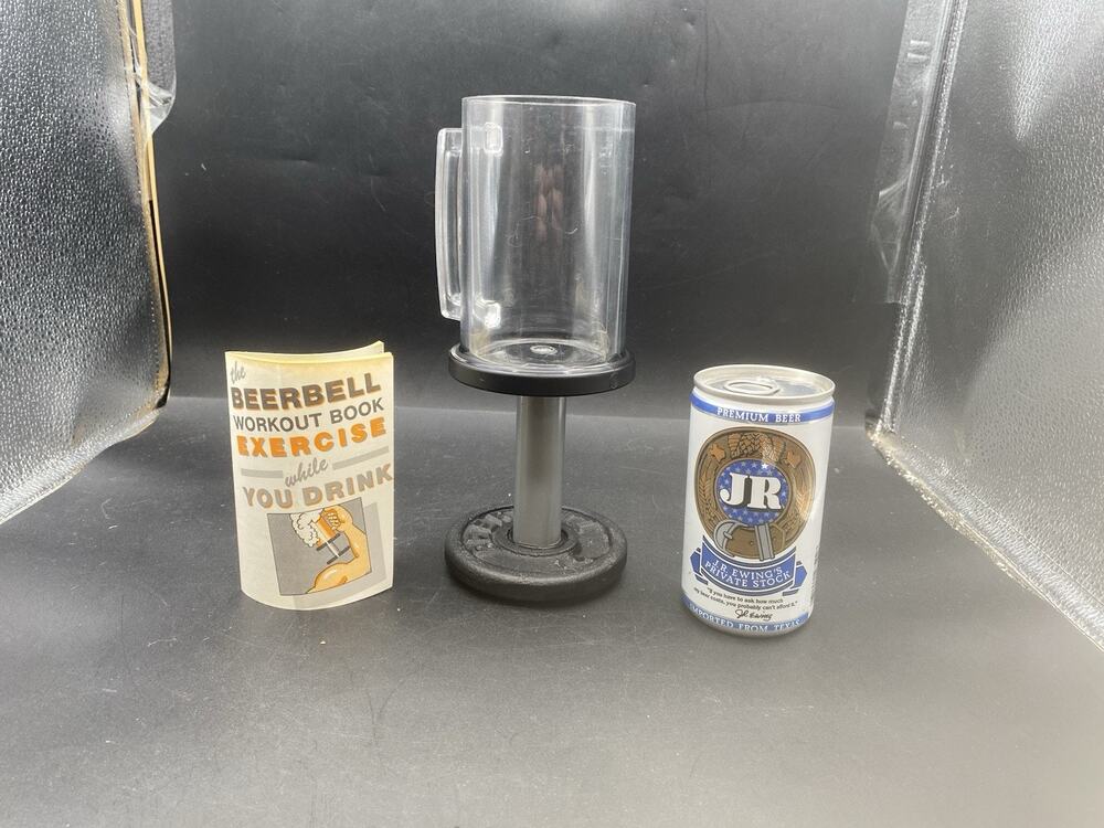 1980’s Beerbell Beer Mug Weight Lifting Plastic Cup 1 1/4 pound Weight /read !!